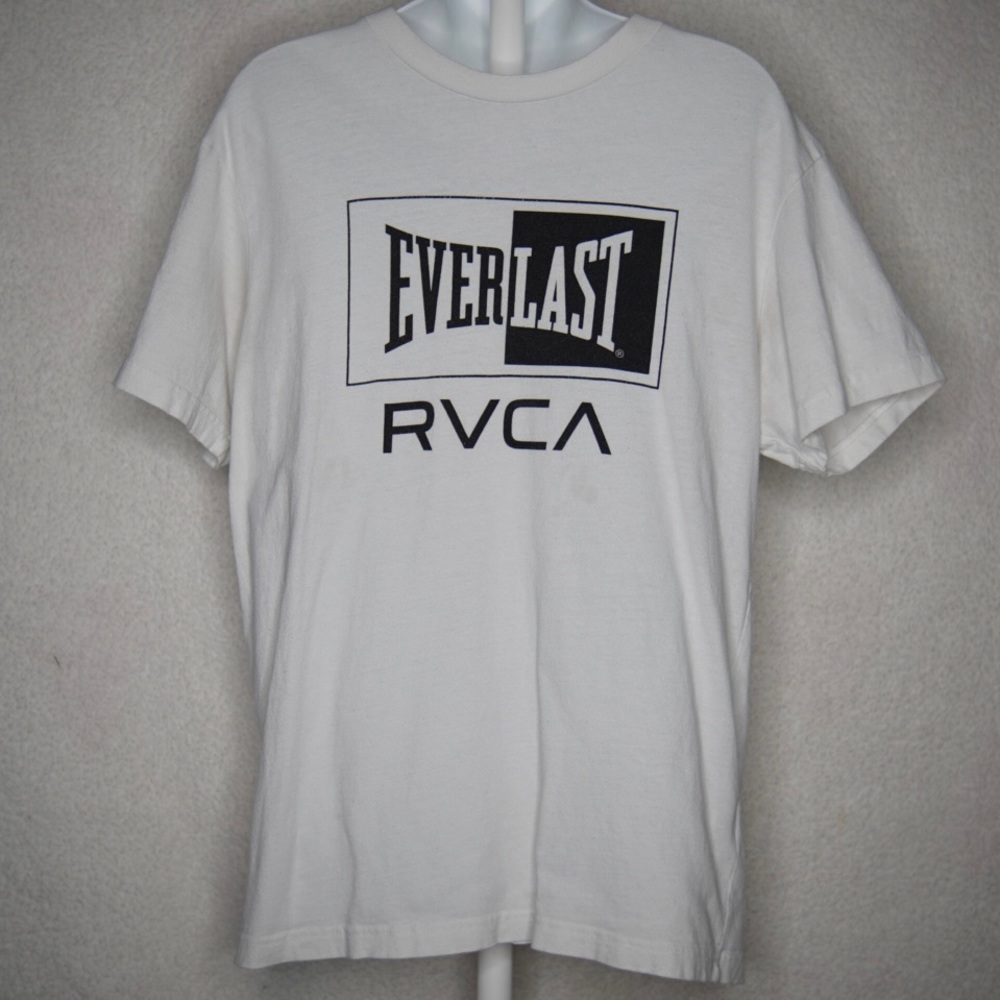 RVCA X Everlast Collab Tee Shirt Men’s Size Medium White/Black